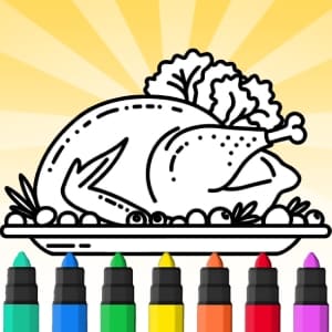 Coloring Book: Thanksgiving Dinner
