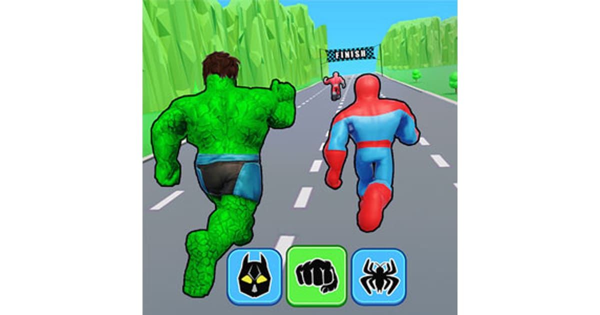 Superhero Transform Change Race Online Racing Game